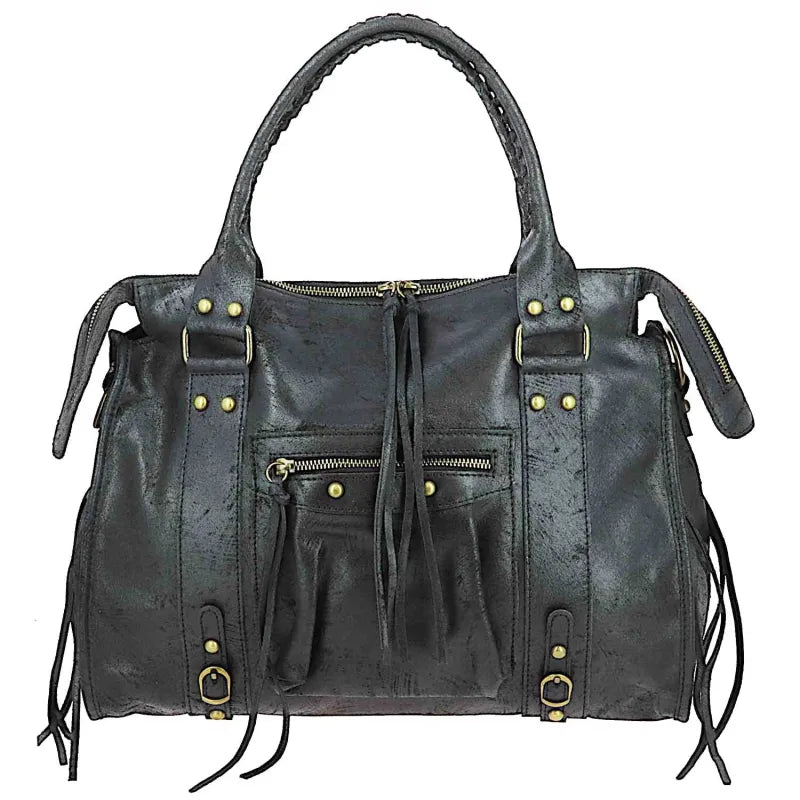 OmyBag® SAC EN CUIR Brossé Le Sac de cours idéal pour la rentrée Fabriquer en Italie