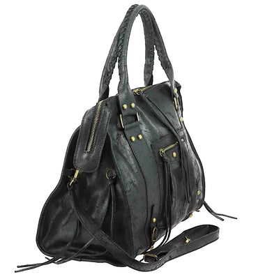 Sac en cuir brossé OmyBag® pour étudiante - compartiment ordinateur