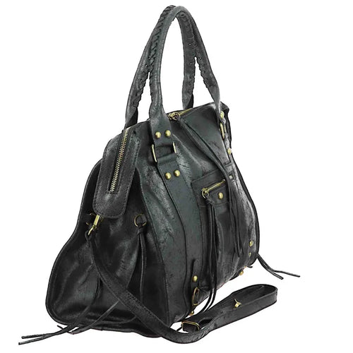 Sac en Cuir Brossé LuVMyBag® – Sac de Cours Étudiante Fabriqué en Italie
